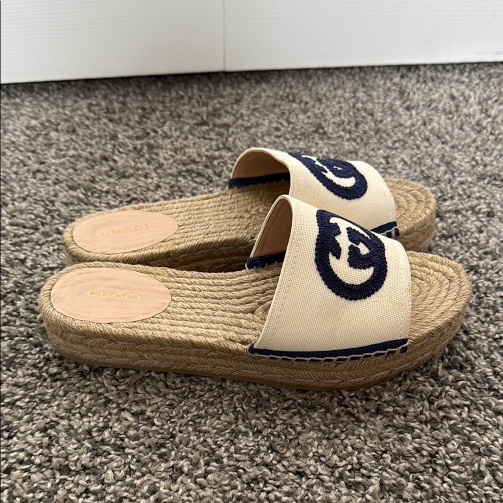 Gucci Interlocking G Espadrille Size 37 Women's - Picture 2 of 8